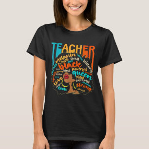Black Teacher Educational Magic Africa Proud Histo T-Shirt