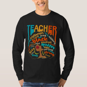 Black Teacher Educational Magic Africa Proud Histo T-Shirt
