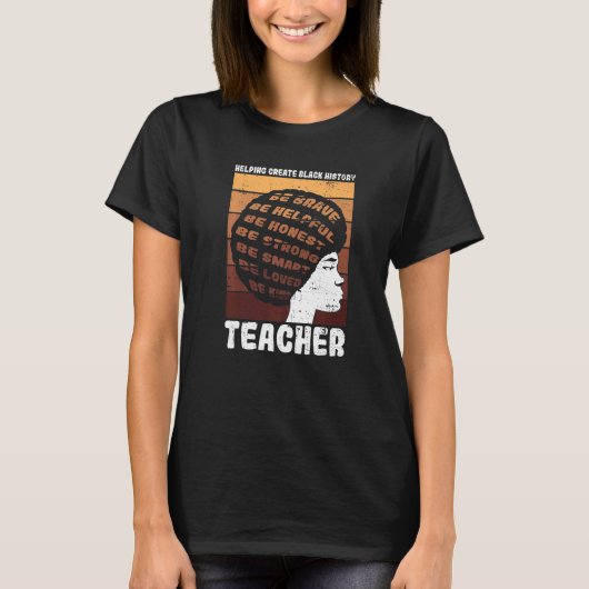 Black Teacher Educator African American Black Hist T-Shirt (Vorderseite)