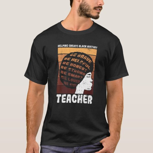 Black Teacher Educator African American Black Hist T-Shirt (Vorderseite)