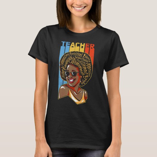 Black Teacher Educator African American Black Hist T-Shirt (Vorderseite)