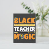 Black Teacher Educator Afrikanische Amerikanische Postkarte (Stehend Vorderseite)