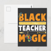 Black Teacher Educator Afrikanische Amerikanische Postkarte (Vorne/Hinten)