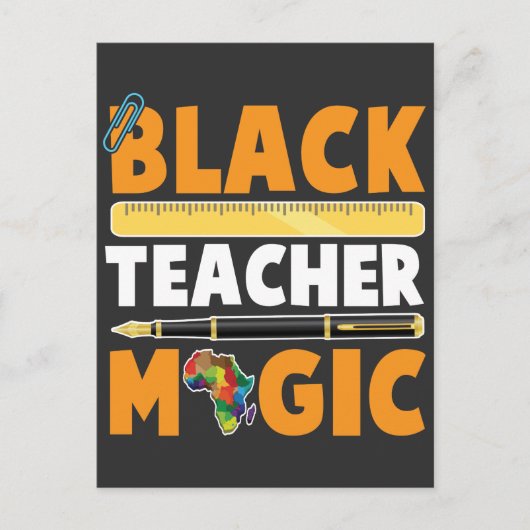 Black Teacher Educator Afrikanische Amerikanische Postkarte (Vorderseite)