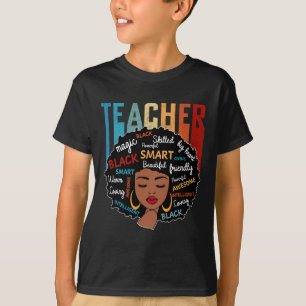 Black Teacher Magic Black History Montag Afro Hair T-Shirt