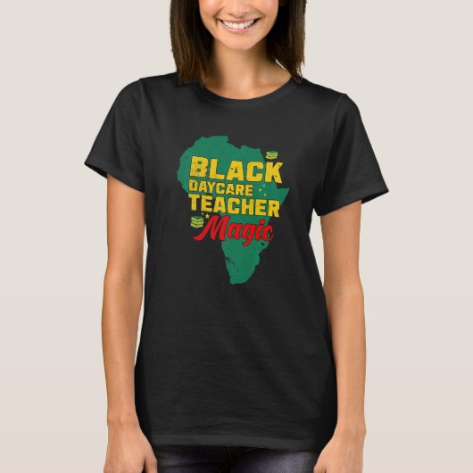 Black Teacher Magic Melanin Pride Black History m T-Shirt (Vorderseite)