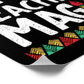 Black Teacher Magic School Funny Black Teacher Poster (Ecke)