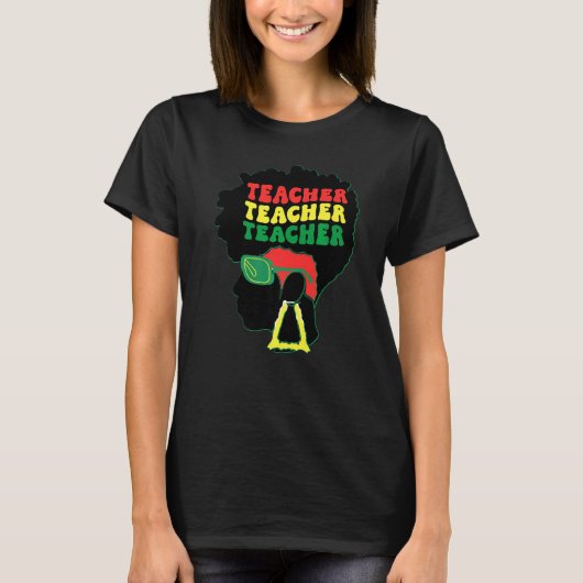 Black Teacher Queens Melanin Women Sista Teachers  T-Shirt (Vorderseite)
