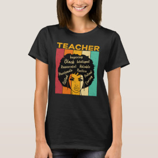 Black Teacher Smart African American Educator Afro T-Shirt