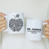 Black Teacher Wertschätzung Typograhy Apple Kaffeetasse