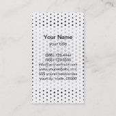 Black Techno Dots Modern Visitenkarte (Rückseite)
