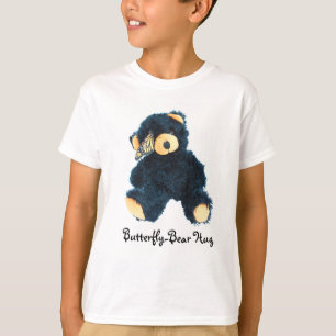 Black Teddy Bear Butterfly T - Shirt für Jungen