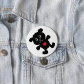 Black Teddy Bear Liebe Button (Beispiel)