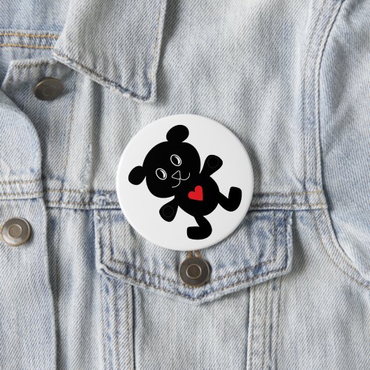Black Teddy Bear Liebe Button (Beispiel)