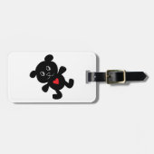 Black Teddy Bear Liebe Gepäckanhänger (Vorderseite horizontal)