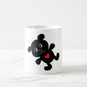 Black Teddy Bear Liebe Kaffeetasse (Mittel)