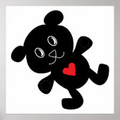 Black Teddy Bear Liebe Poster (Vorne)