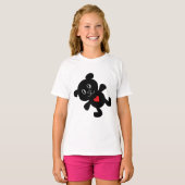 Black Teddy Bear Liebe T-Shirt (Vorne ganz)