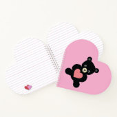 Black Teddy Bear mit Heart Notebook Notizblock (Innenseite)