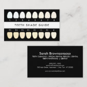 Black Teeth Whitening Shade Guide Visitenkarte (Vorne/Hinten)