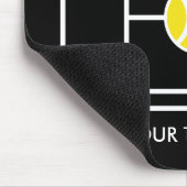 Black Tennis Court Mousepad Geschenk mit eigenem T (Ecke)