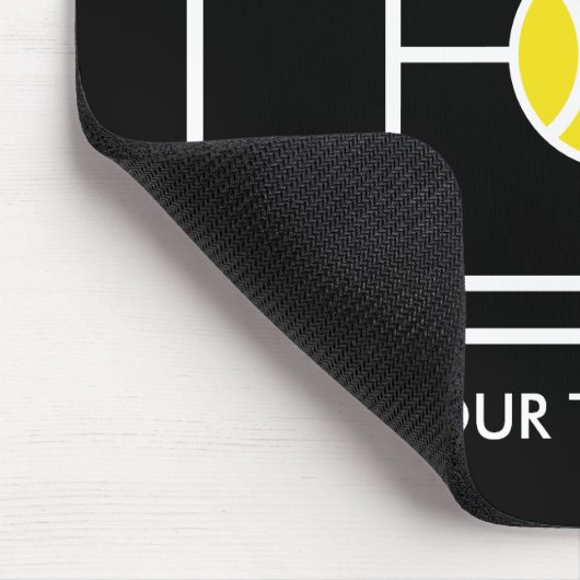Black Tennis Court Mousepad Geschenk mit eigenem T (Ecke)
