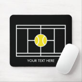 Black Tennis Court Mousepad Geschenk mit eigenem T (Mit Mouse)
