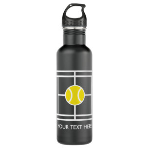 Black Tennis Court Wasserflasche Geschenk für Spie Edelstahlflasche