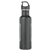Black Tennis Court Wasserflasche Geschenk für Spie Edelstahlflasche (Rückseite)