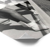 Black Tennis Players Poster (Ecke)