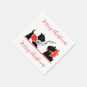 Black Terrier Dogs Geschenk Serviette (Ecke)