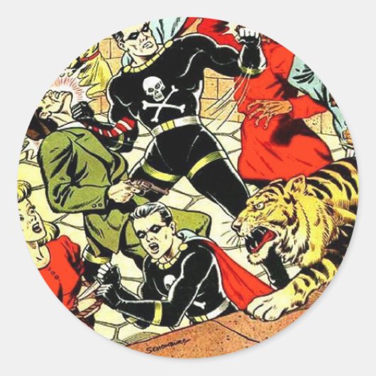 Black Terror #2 Runder Aufkleber (Vorderseite)