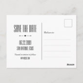 Black Texas Curling Ribbon Save the Date Postcard Postkarte (Rückseite)
