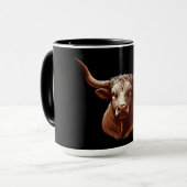 Black Texas longhorn Tasse (Vorderseite Links)