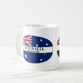 Black Text Australia - 1788 Flag Kaffeetasse (Vorderseite Links)