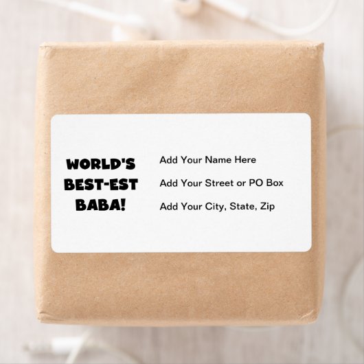 Black Text Best Baba T - Shirt und Geschenke (Insitu)