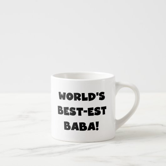 Black Text Best Baba T - Shirt und Geschenke Espressotasse (Rechts)