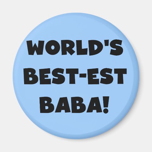 Black Text Best Baba T - Shirt und Geschenke Magnet (Vorne)