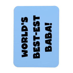 Black Text Best Baba T - Shirt und Geschenke Magnet