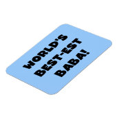 Black Text Best Baba T - Shirt und Geschenke Magnet (Linke Seite)