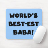 Black Text Best Baba T - Shirt und Geschenke Mousepad (Mit Mouse)