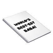 Black Text Best Baba T - Shirt und Geschenke Notizblock (Rechte Seite)