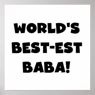 Black Text Best Baba T - Shirt und Geschenke Poster