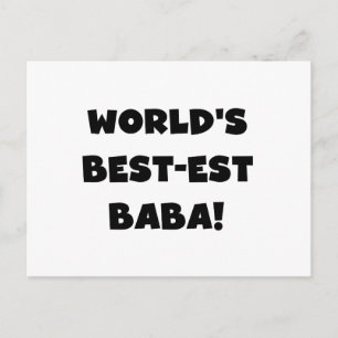 Black Text Best Baba T - Shirt und Geschenke Postkarte