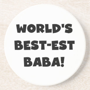 Black Text Best Baba T - Shirt und Geschenke Sandstein Untersetzer