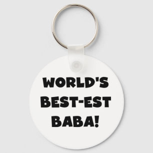 Black Text Best Baba T - Shirt und Geschenke Schlüsselanhänger