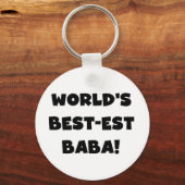 Black Text Best Baba T - Shirt und Geschenke Schlüsselanhänger (Vorderseite)