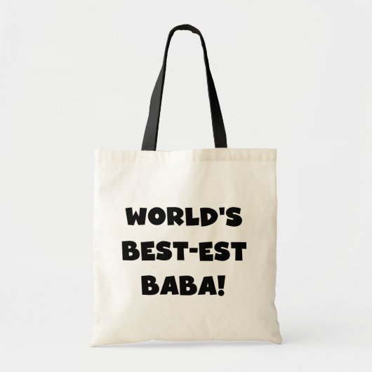 Black Text Best Baba T - Shirt und Geschenke Tragetasche (Vorne)