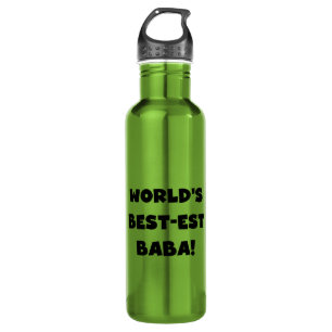 Black Text Best Baba T - Shirt und Trinkflasche