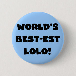 Black Text Best Lolo T - Shirt und Geschenke Button
